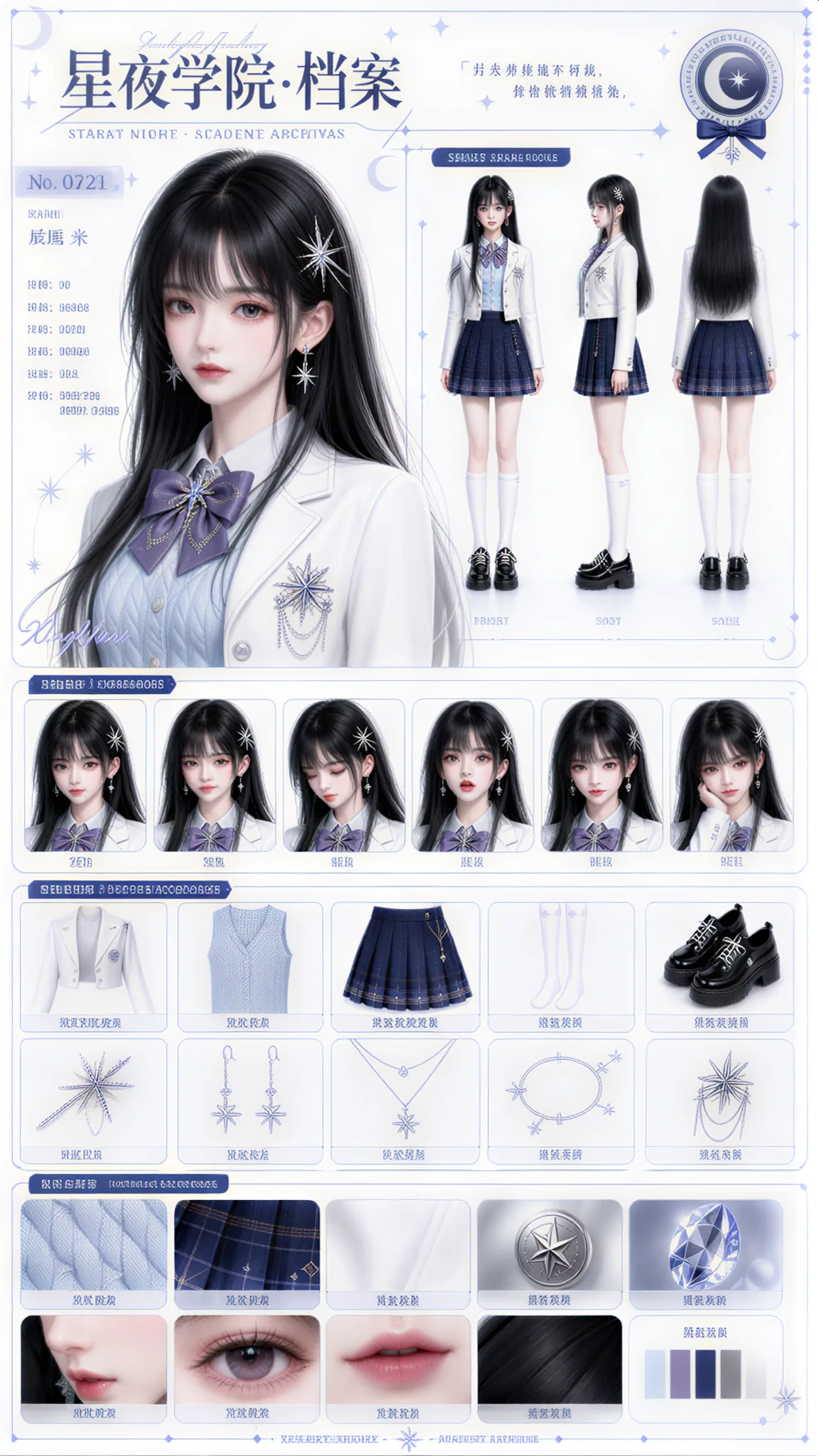 星澜学院角色设定板